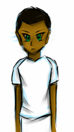 Young Faronian boy with typical dark brown skin and green eyes. (Medina, 2016)